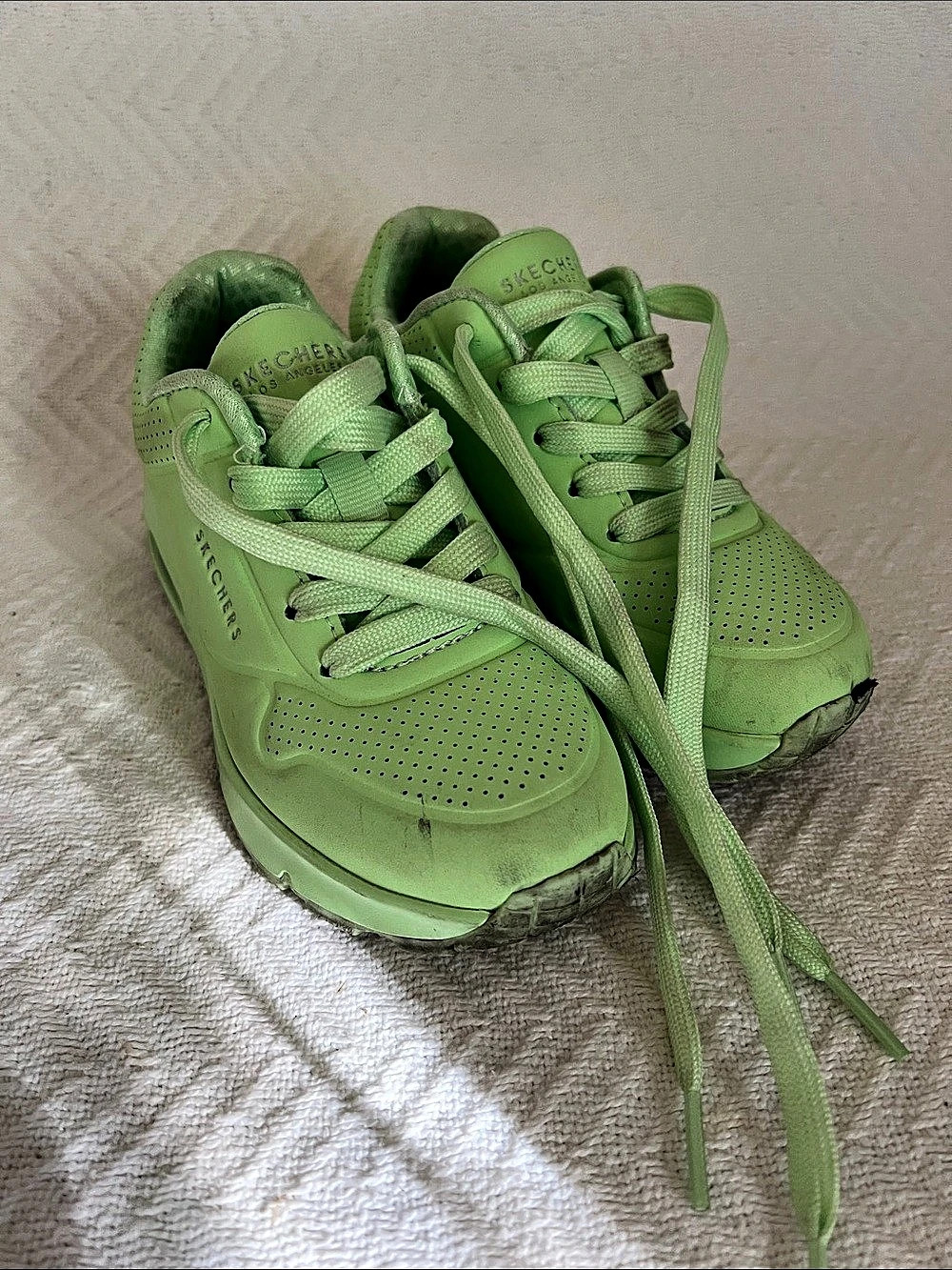 Skechers Street Uno - Night Shades Girls Sneakers Green US 11.5